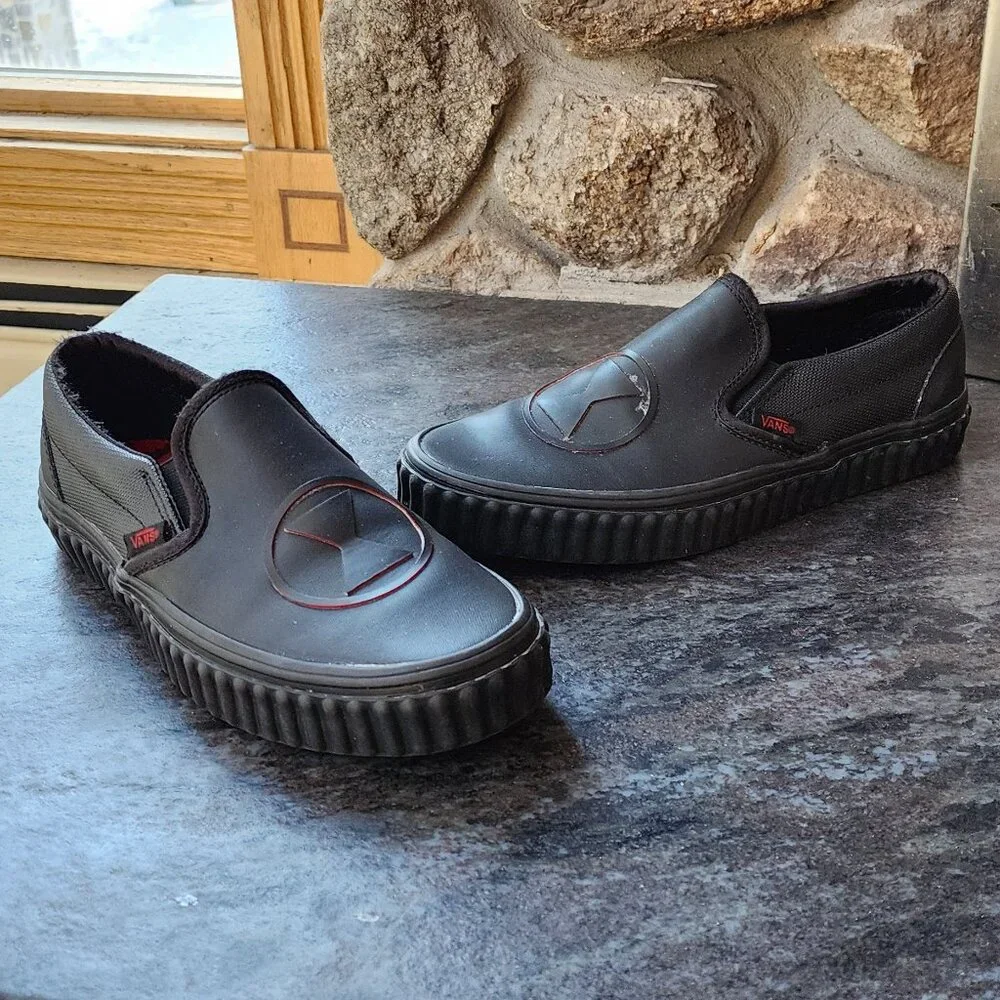 VANS Marvel Black Widow Classic Slip On Sneakers Size 6.5 Women